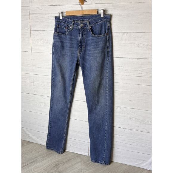 Levis Jeans Mens Size 32 X 34 Blue 505 Medium Wash Cotton Blend Denim Classic - Picture 4 of 16